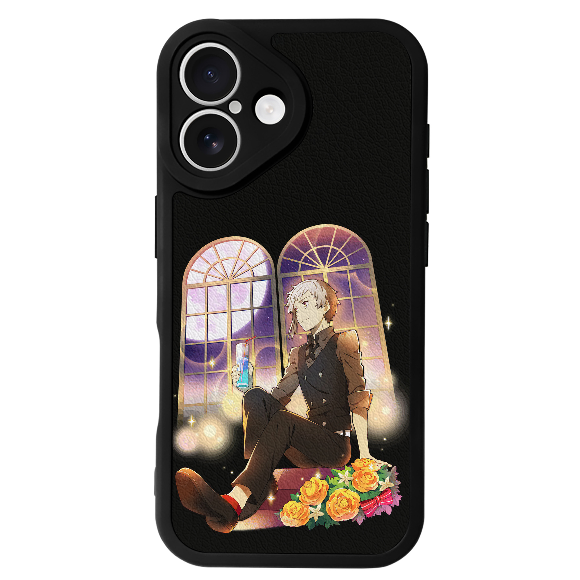 （画像用） 文豪ストレイドッグス Bungo Stray Dogs 【iPhone 16シリーズ対応】シリコンスマホケース（レザー調） 材質：シリコン